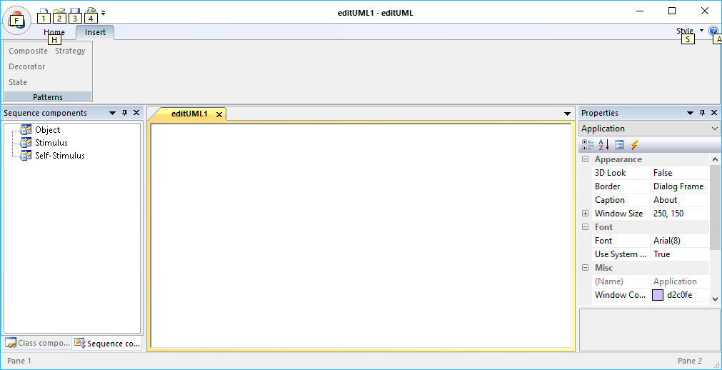интерфейс программы editUML